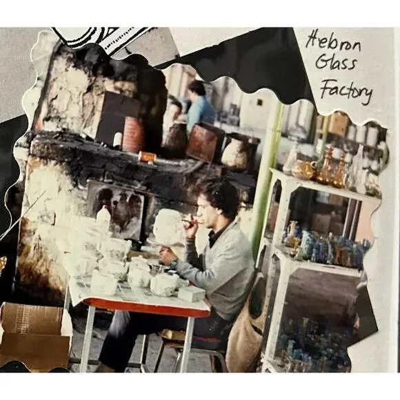 Handblown blue‎ glasses goblets Isreal 15 pieces beautiful